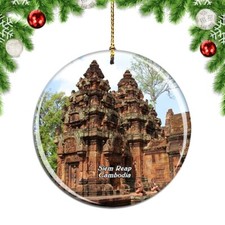 Cambodia Banteay Srei Angkor Wat SIEM Re Christmas ornament city travel souvenir