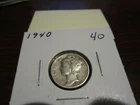 1940 - USA - silver - 10 cent coin - American dime
