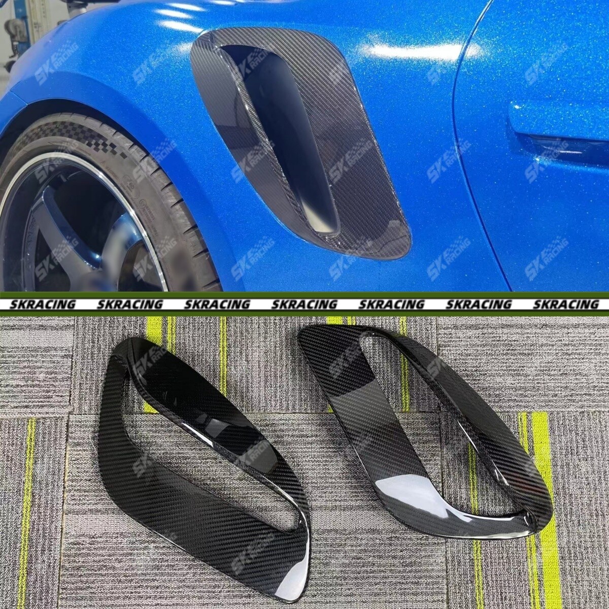 Real Carbon Fiber Side Fender Vent Cover Trim Fits Porsche 911 992 Turbo S 21-24