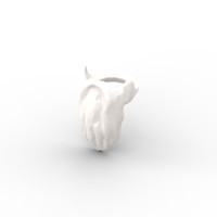 Lego Minifig 2X Bart Beard Rounded End 10052 Weiß White