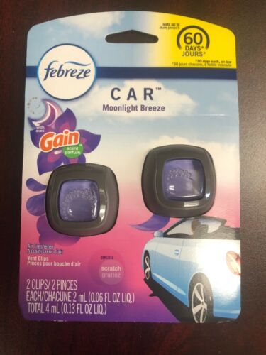 (2-Pack) Febreze CAR AUTO Interior Vent Clips AIR FRESHENER & ODOR ELIMINATOR - Picture 20 of 42