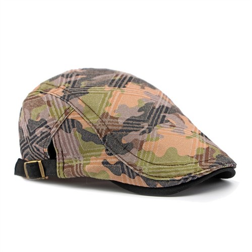 Unisex verstellbar Camouflage Baskenmütze Zeitungsjunge Gatsby flache Kappe Autofahrermütze Outdoor - Bild 8 von 16
