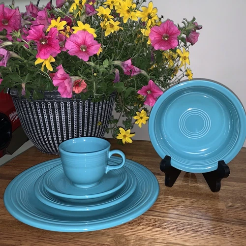 Fiesta Turquoise 5 Piece Place Setting~Fiestaware