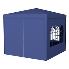 10'x10' Party Tent Outdoor Gazebo Wedding Canopy + 4 Removable Walls, Blue