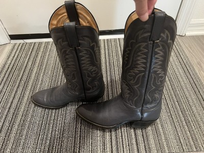 Vintage Wrangler Western Cowboy Boots Gray Leather Mens 8d  display picture 2