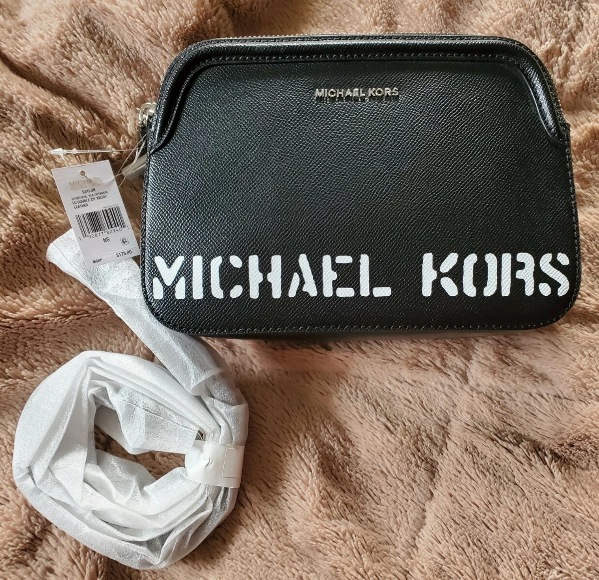 Michael Michael Kors Large Double Zip Crossbody - Black