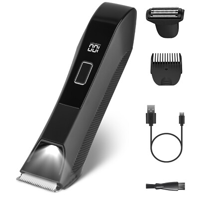 Electric Body Trimmer Waterproof Beard Groin Ball Pubic Hair Shaver Portable