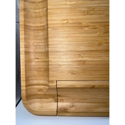 Smirly Charcuterie Cheese Board Solid Wooden Bamboo Knife Set Drawer Square 13" - Picture 5 of 10