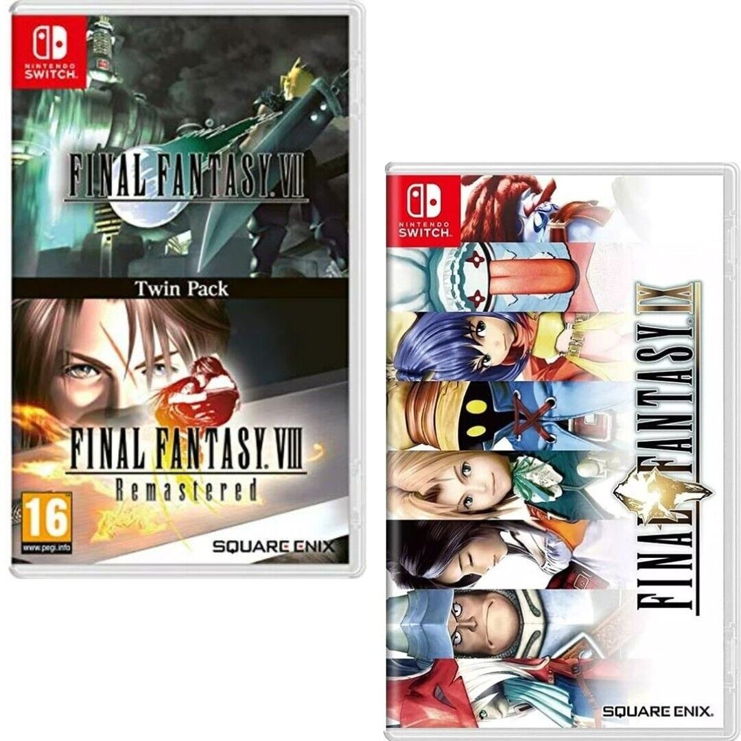 Final Fantasy VII & VIII Remastered Twin Pack & IX Switch Final Fantasy VII & VIII Remastered Twin Pack & IX Switch