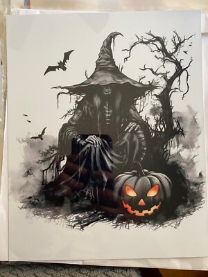 halloween metal witch print 8x10 spooky season!