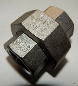 MB 150 7/8" Stainless Steel 316 Stainless Steel Union 