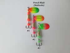 Trout Bass Spinner Lure - 2 3/8" L - #6 Hook - French Blade - (3 pcs)