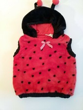 Toddler Ladybug Halloween Costume Hooded Jacket Plush 1 piece Size 24 M