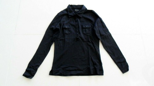 ROHNISCH LADIES LONG SLEEVE POLO SHIRT GOLF TOP SIZE XL BLACK COTTON ELASTANE