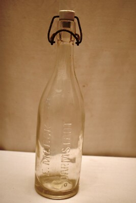 Vintage E Merck Darmstadt Klar Glasflasche Mit Wiederverschließbar