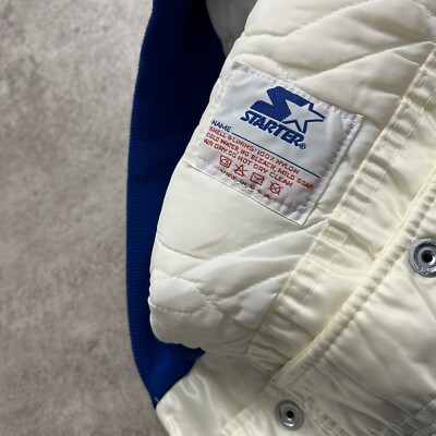 RARE VTG 90s MLB NEW YORK METS STARTER SATIN JACKET MADE IN