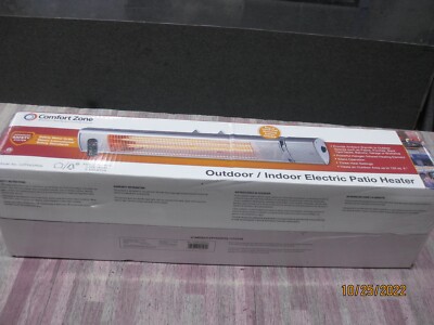 Comfort Zone 1500 Watt WATERPROOF Indoor/Outdoor Radiant Patio Heater  CZPH20RSL | eBay
