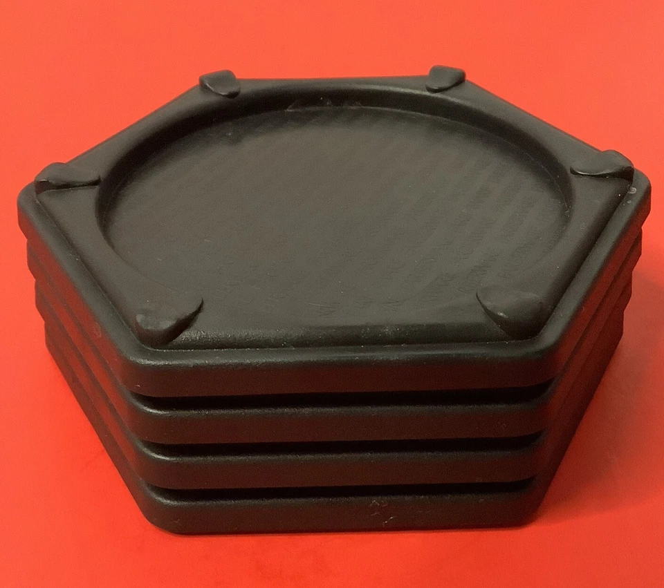 Farberware Juego de 4 Posavasos Plástico Duro Negro Nuevo Garantía de por Vida Foto 3 de 4