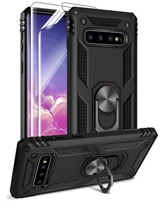 for Galaxy S10 Plus Case,with Screen Protectors Heavy Duty Protector Cover