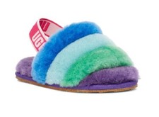 UGG Toddlers Fluff Yeah Slide Slipper - Purple Rainbow - 1116160T