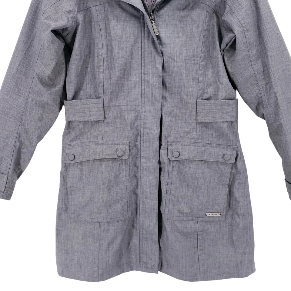 Chaqueta Parka Merrell Opti-shell Gris Con Capucha Talla PEQUEÑA Foto 2 de 4