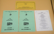 Flying Scotsman Services Limited The William Shakespeare Time Table And Menu