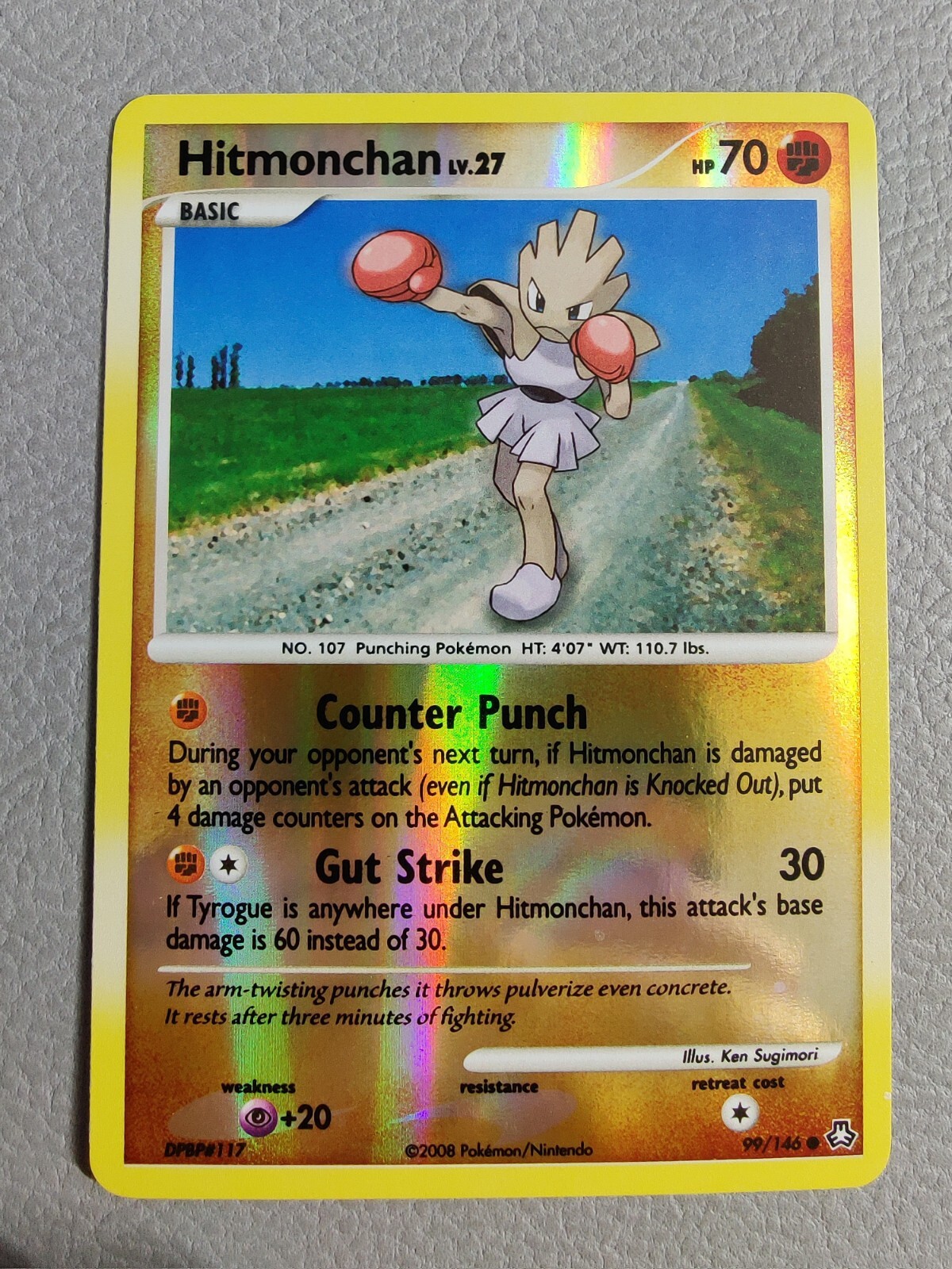 Hitmonchan Lv.27 Reverse Holo | LP | DP Legends Awakened 99/146 | Pokemon