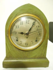 Seth Thomas Quartz Mantel Clock Wood with Glass Lens 11" Tall Made in USA