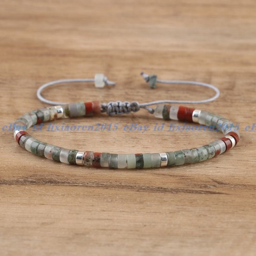 Natural Crystal Stone Bracelet Gemstone Beaded Dainty Healing Bracelet Handmade - Picture 10 of 59