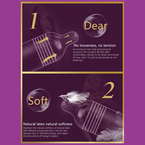 1Box/10pcs Adult Condoms Latex Sensitive Dotted Massage Ribbed Stimulate - Picture 4 of 7