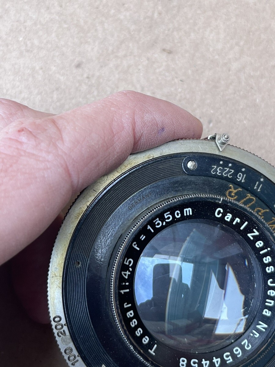 Vintage Carl Zeiss Jena Tessar F4.5 13.5cm Camera Lens