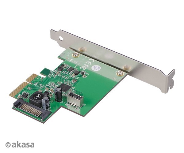 Akasa AK-PCCU3-06 USB 3.2 Gen 2 Internal 20-pin Connector to PCI Express Card