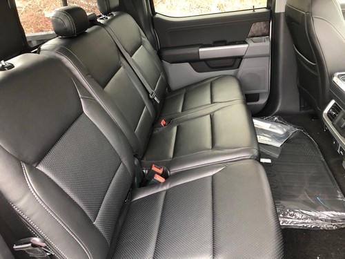 2023 2024 Ford F-250 XLT CREW CAB Factory-Style Black Leather Seat Covers - Picture 3 of 12