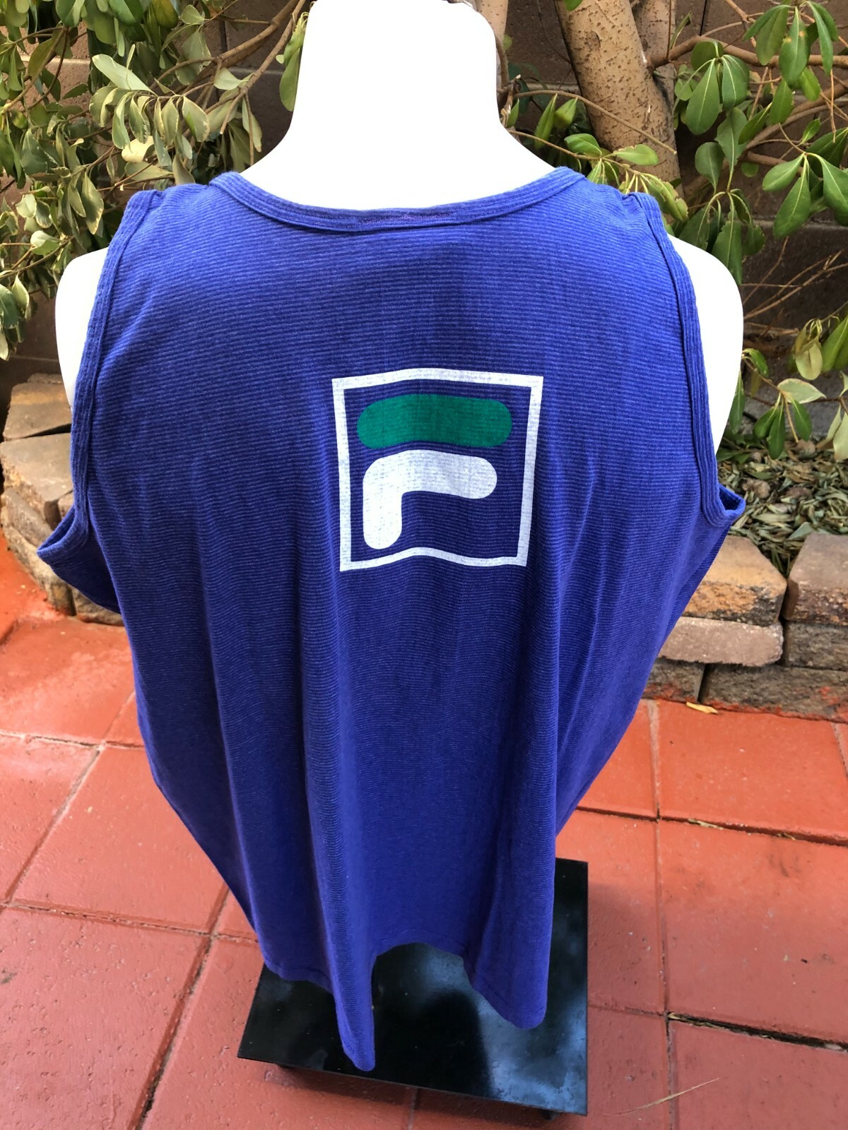 Men's Fila Vintage Cotton Blend Tank top Made in USA Size XL