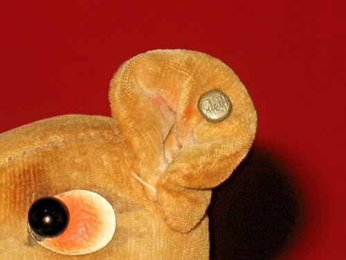 Steiff BAMBI Rehkitz Silberknopf mit langem "ff" + Schild, Stroh, alt/antik - Bild 5 von 12