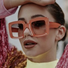 Fashion Oversized Square Sunglasses Retro Mens Women Outoor Shades Glasses UV400