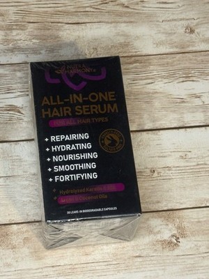 Nutra Harmony 30 Capsules Keratin Serum For Frizzy Hair, Leave-In Oil Treatment