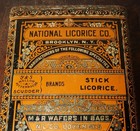 ANTIQUE NATIONAL LICORICE LOZENGES WAFERS DRUGSTORE COUNTER DISPLAY TIN & GLASS — photo 9