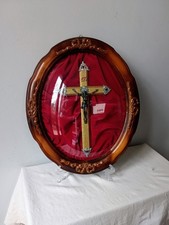 Crocifisso, cristo antico in teca