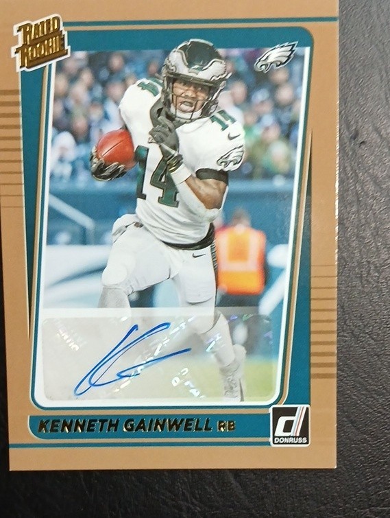 2021 Panini Donruss Rated Rookie Kenneth Gainwell#267 Bronze Autographs (AU, RC)
