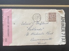 Ireland 1943 Censor Cover Opened by Examiner 5232. 'DUBLIN' Slogan Cancel