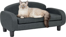 Elevated Cat Sofa Bed with Washable Cover - 31.5" Gray Pet Couch