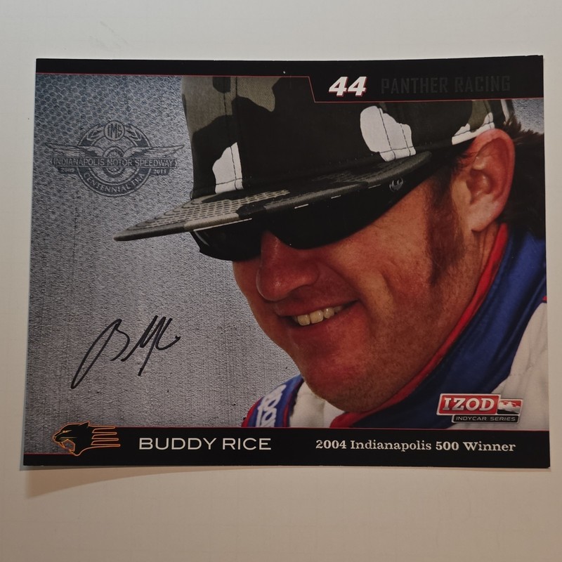Buddy Rice 2004 Indy 500 Winner Signed Hero Card