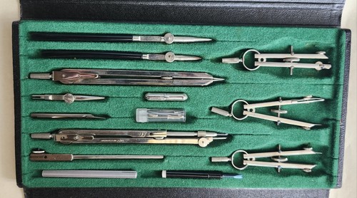 Vintage U.S. Government Drafting Tools Set #1 LUTZ (COMPLETE SET ) EX COND - Picture 4 of 8