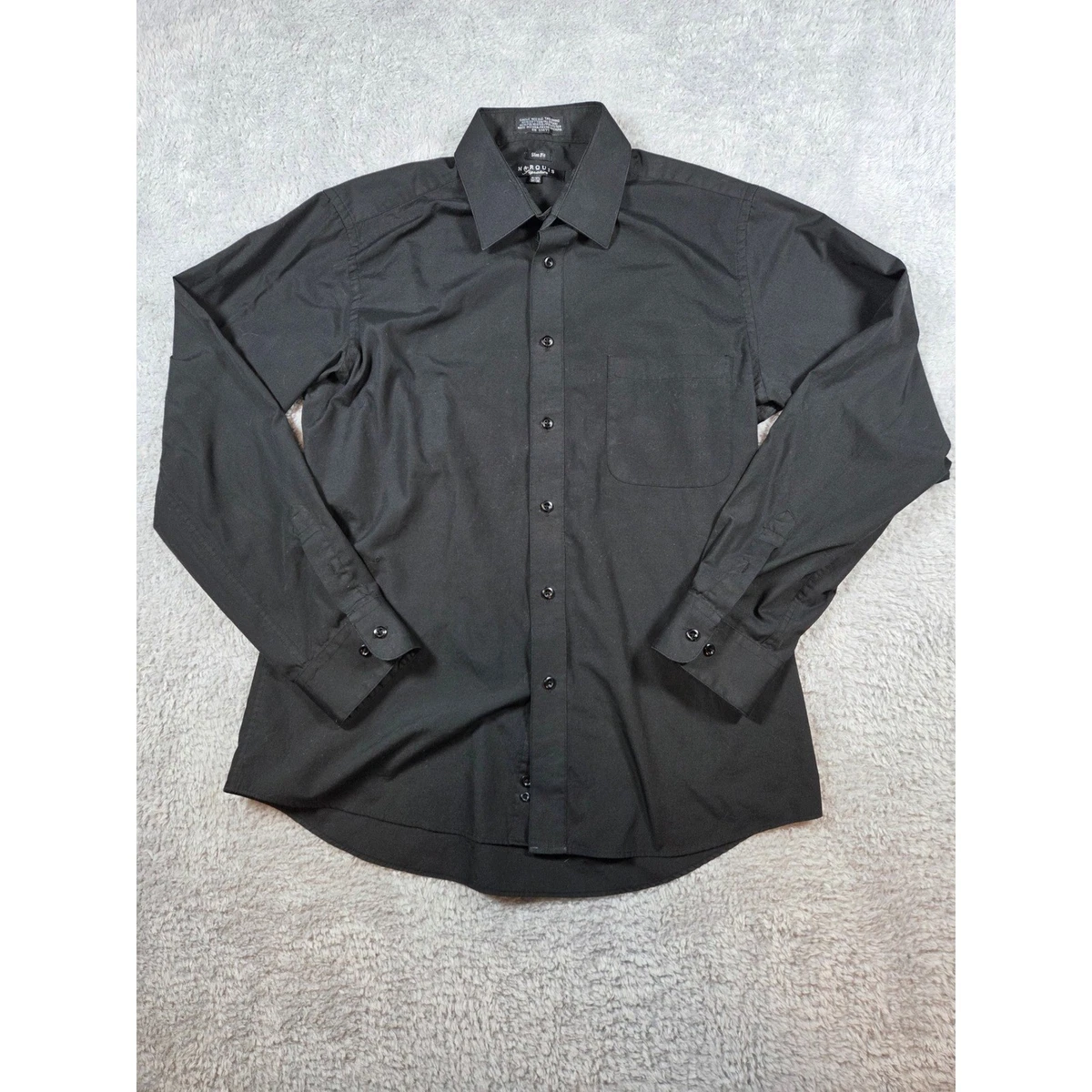 slim fit dress slacks Marquis: Modern Fit Dress Shirt 009 Chocolate / 19.5 34/35 main image 1