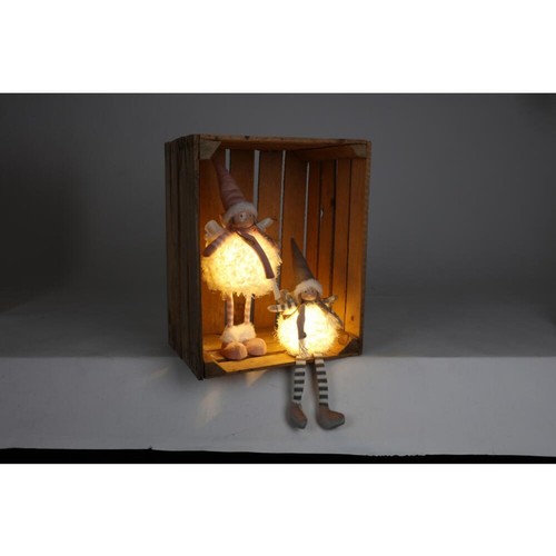 6 Unidad Decoración de Navidad Ángel Con LED 8 Tamaño Figuras Luz 22x16x50cm - Imagen 3 de 12