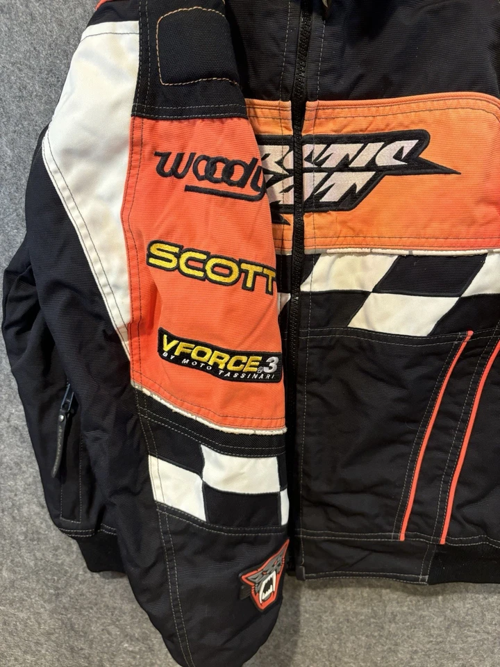Youth Artic Cat Snowmobile Jacket Coat Orange Youth C10 - Imagem 3 de 4