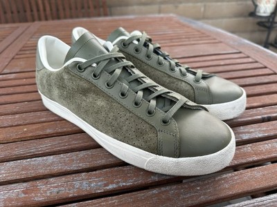 Adidas Rod Laver Focus Olive Green White Leather Suede H02188 Men s Size 10.5