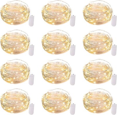 Brightown 12 Pack LED Fairy Lights 7ft Battery Waterproof for Wedding DIY Crafts