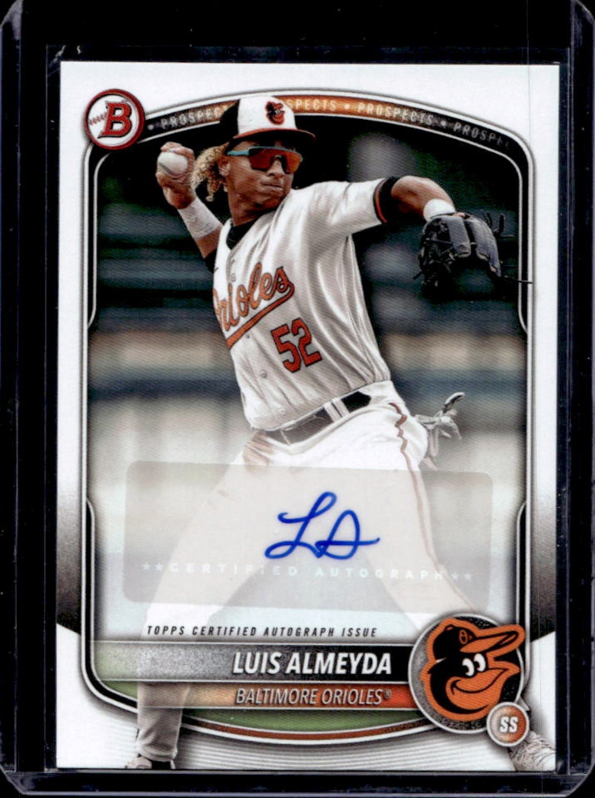 2025 Bowman Luis Almeyda Prospect Auto #BPA-LA Orioles